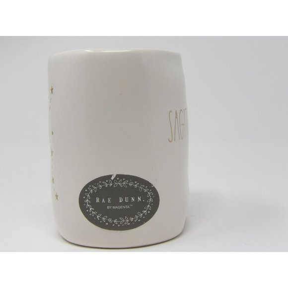 White Sagittarius Mug Gold Writing Zodiac Constellation Rae Dunn by Magenta  - Picture 9 of 9